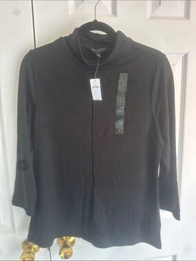 Banana republic Black Funnel Neck Long Sleeve Top